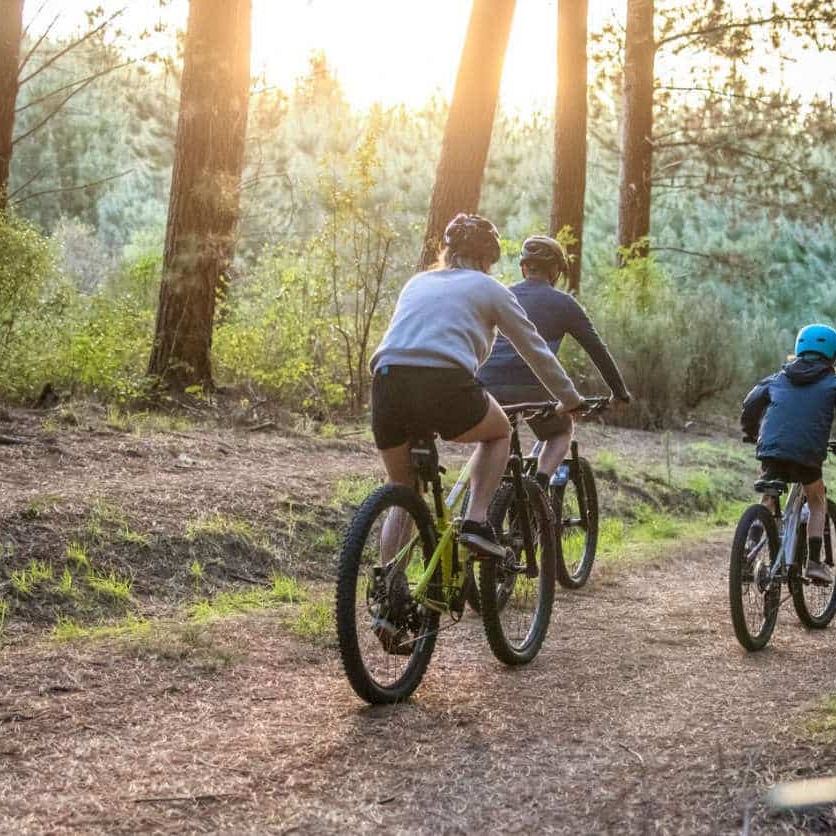Family mountain biking in Taupo, New Zealand
