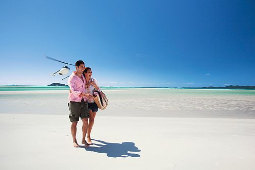 Couple on Whitehaven Beach, Australia - Bucket List Vacations - Australia, New Zealand, Fiji, Tahiti, Cook Islands Luxury Travel Agency