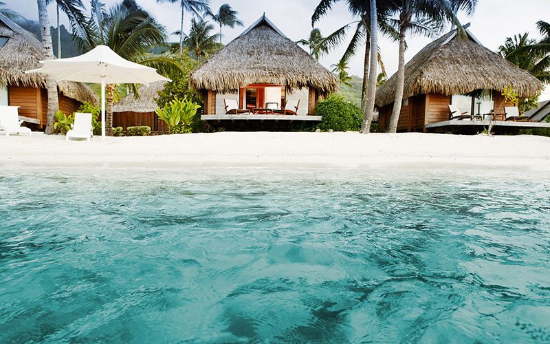 Beautiful Beach Bungalows at Manava Moorea Resort