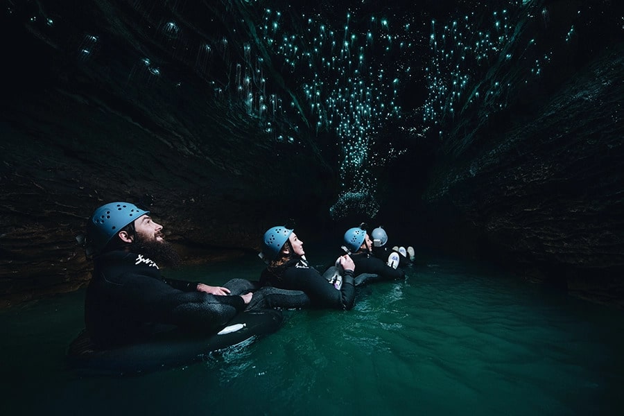 Glow worm cave adventure New Zealand - Legendary Blackwater Rafting Co - Waitomo Caves