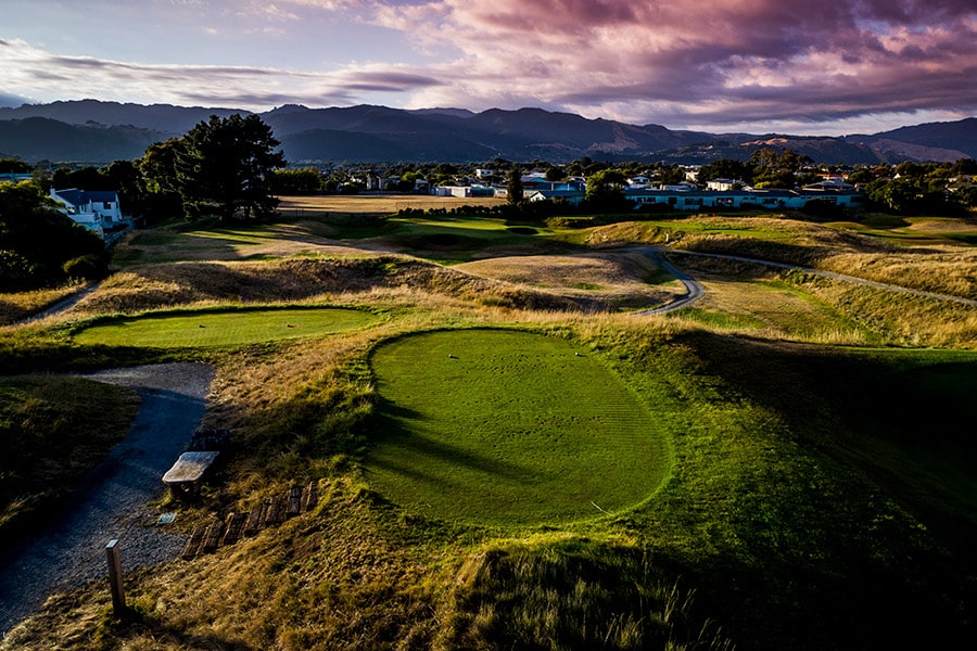 14th hole of Paraparamau Beach Golf Club in New Zealand