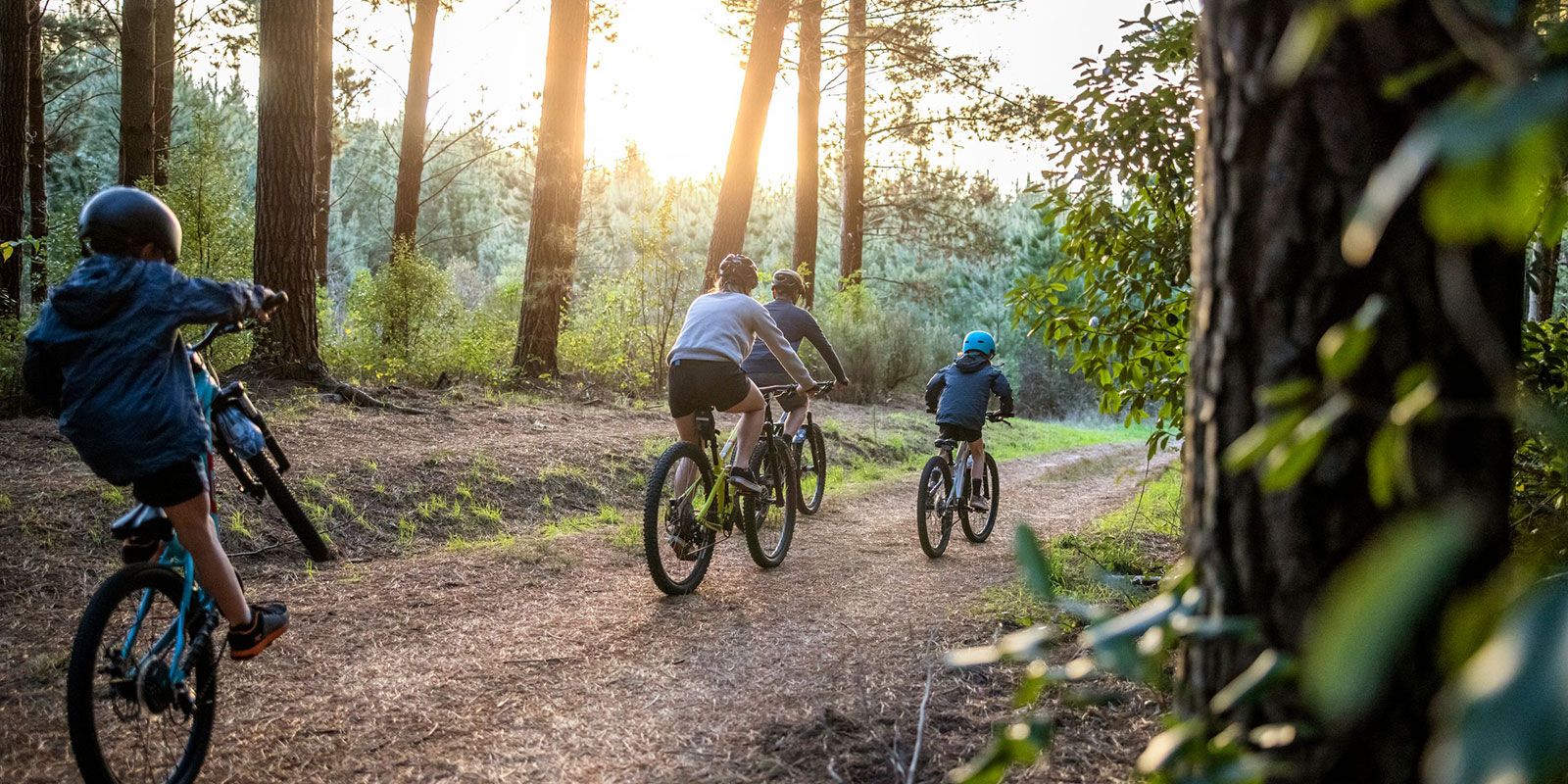 Family mountain biking in Taupo, New Zealand