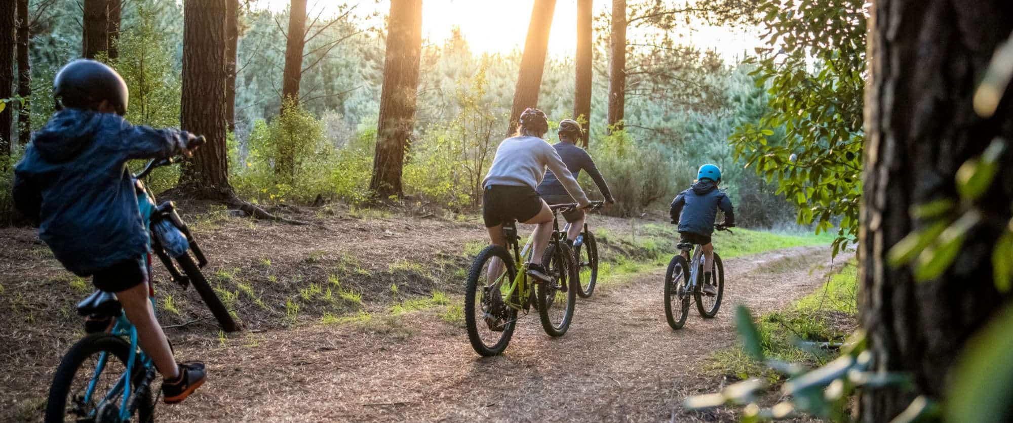 Family mountain biking in Taupo, New Zealand