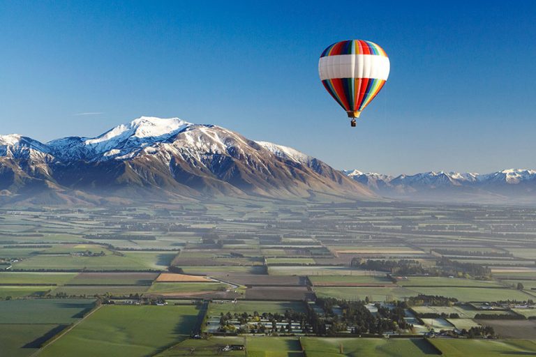 Hot Air Balloon Over the Canterbury Plains Book Your Trip to New