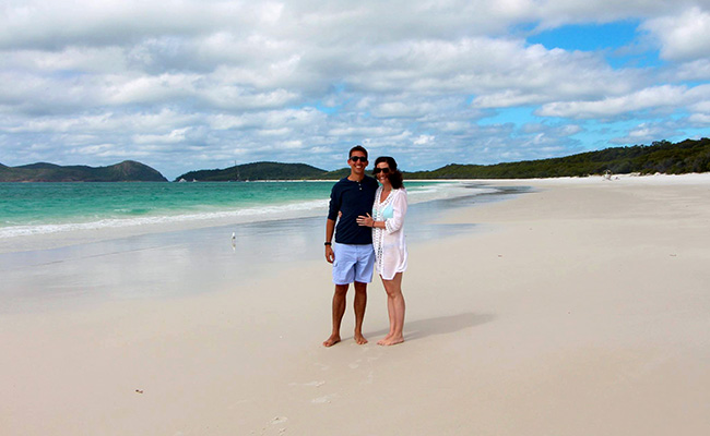 Luxury Travel Designer Ellen on Whitehaven Beach in the Whitsundays, Australia