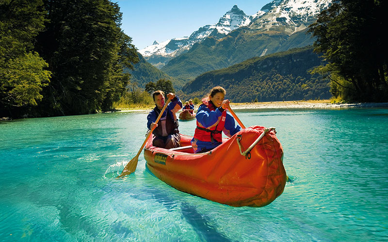 Family funyak adventure on Dart River New Zealand