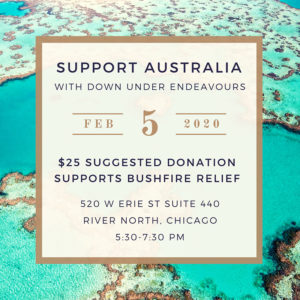 Down Under Endeavours Fundraiser Event for Australia Bushfire Relief