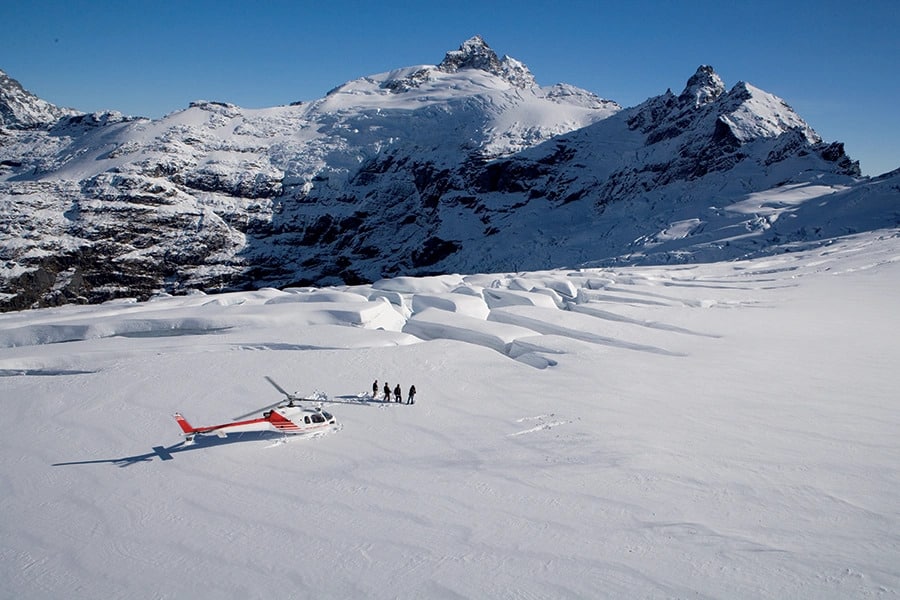 Glacier landing outside of Queenstown, New Zealand - Glacier Southern Lakes Helicopters