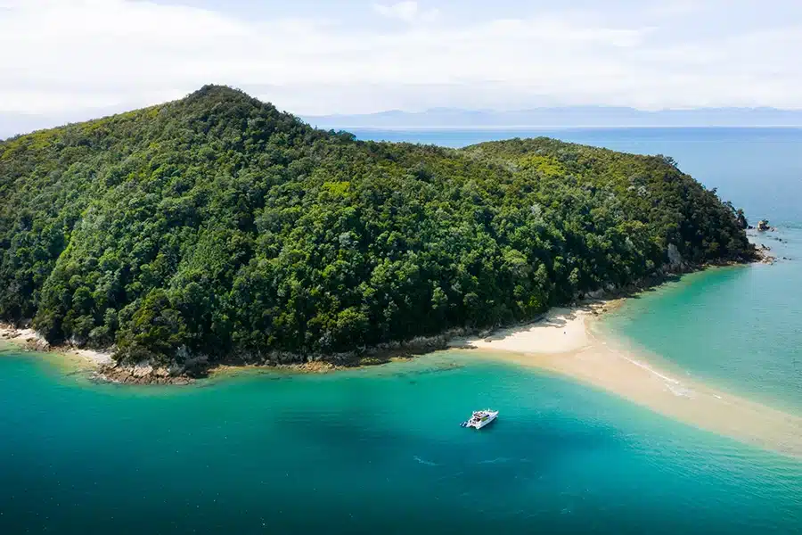 Scenic aerial view of Abel Tasman National Park - Abel Tasman Charters