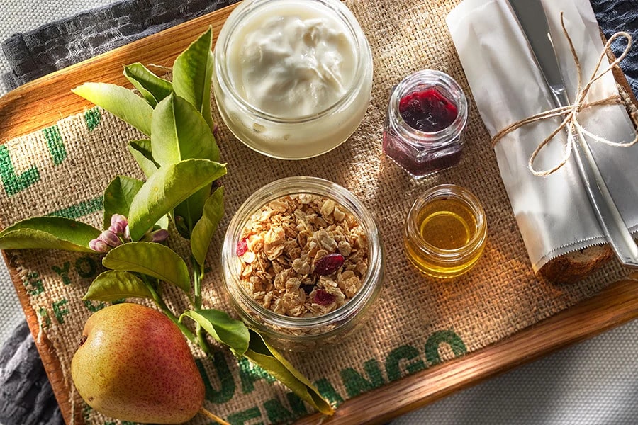 the-louise-barossa-valley-australia-900x600-granola-yogurt-fruit-breakfast-tray Breakfast of granola and fruit - The Louise - Barossa Valley, Australia