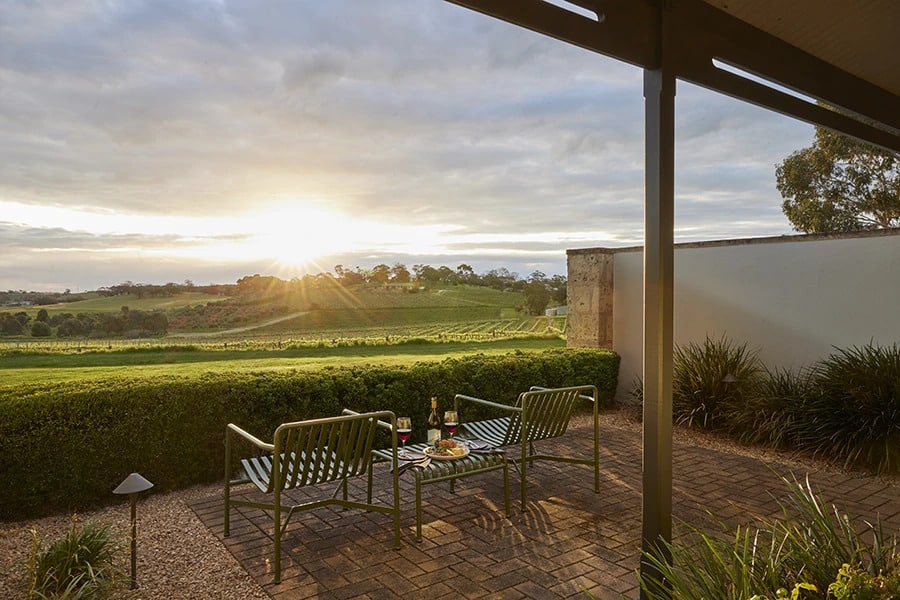 the-louise-barossa-valley-australia-900x600-sunset-terrace-view-at-marananga Sunset views on the terrace at Marananga - The Louise - Barossa Valley