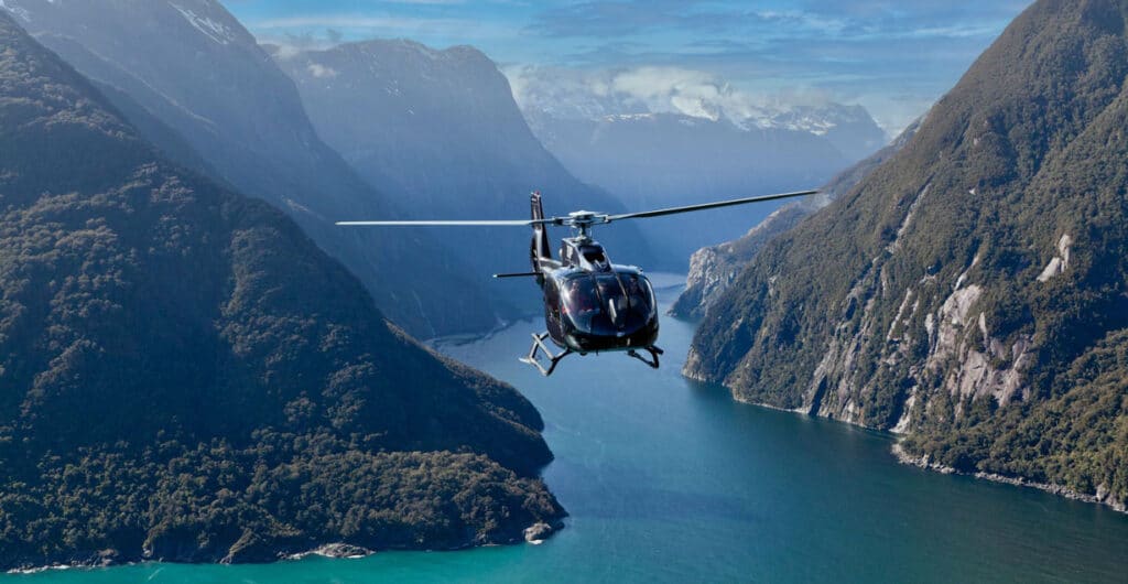 New Zealand Milford Sound Helicopter - Over The Top